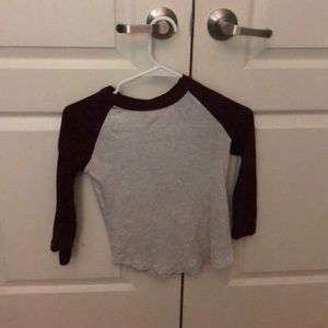 Baseball style tee